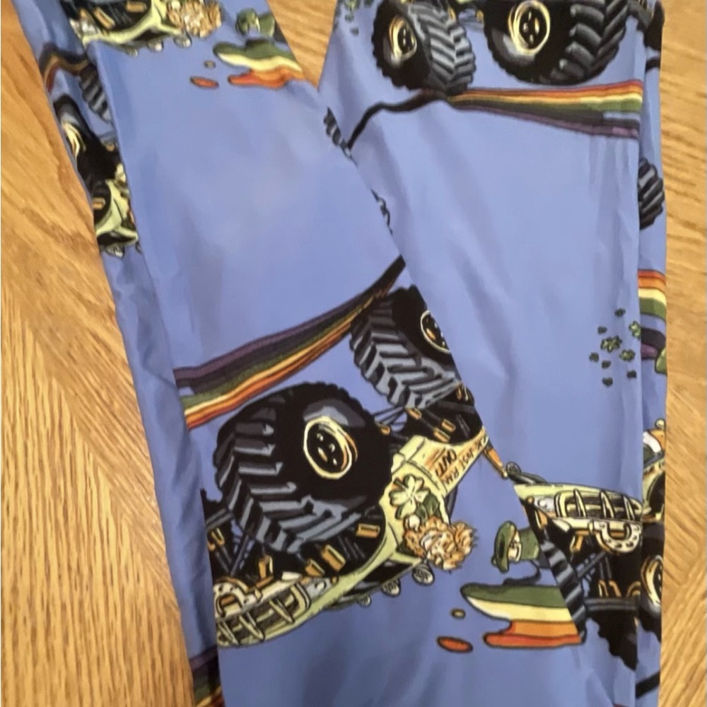 LuLaRoe OS Leggings St. Patrick’s Day Monster Truck Major Unicorn One Size